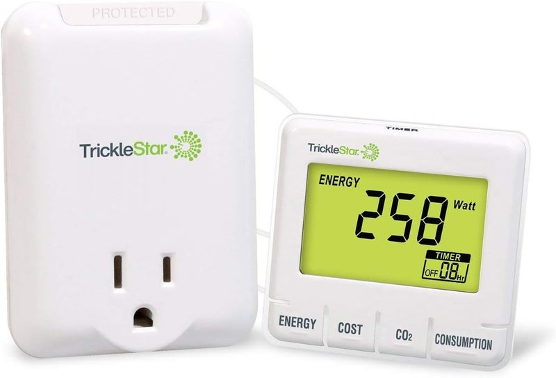 Energy Monitor, Watt Meter, Power Meter, Electric Meter, Plug-in for Instant Energy Consumption Display in Watts, Cost, & CO2. TS2003