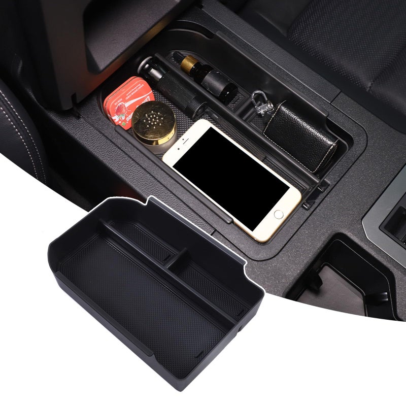 Heutamo Center Armrest Storage Box Compatible with Toyota Land Cruiser 250 Prado J250 LC250 2024 Accessories Center Console Armrest Organizer Storage Box Tray Insert Black