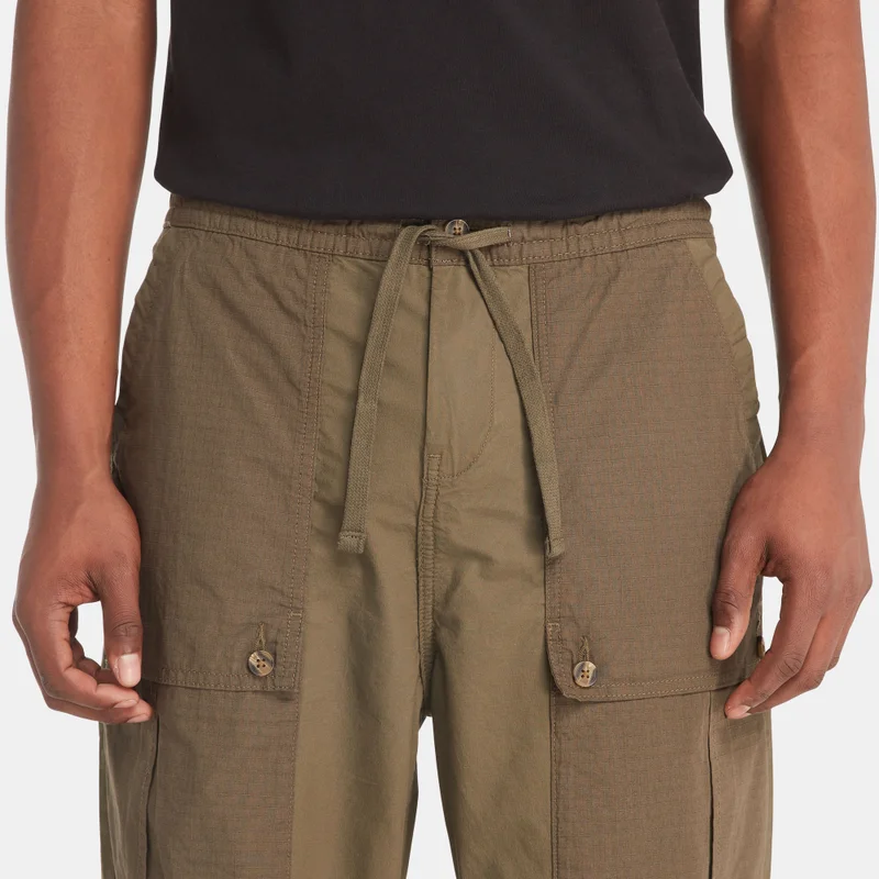 Timberland Green Men's Utility Mixed Media Joggers for Men | Best Price UAE