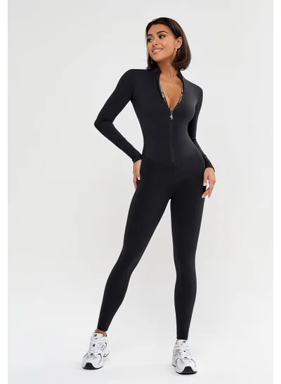 Bona Fide Bona Fide One Piece Workout Jumpsuit for Women – Long Sleeve Athletic Romper with Tummy Control & Sculpting Fit