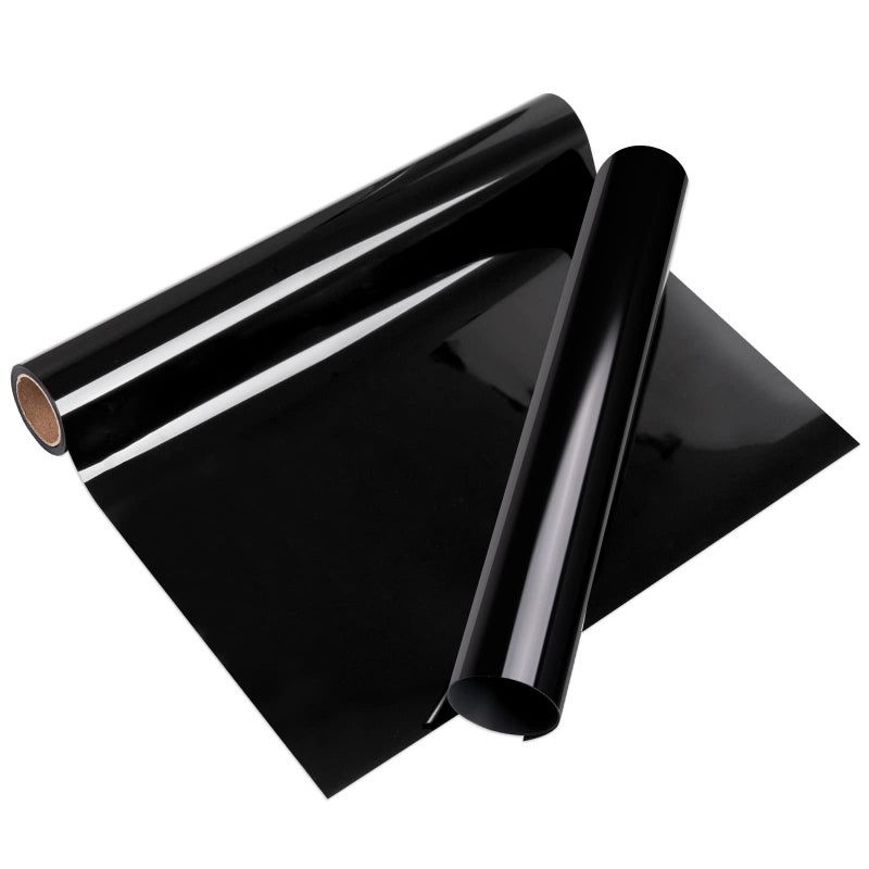 VINYL FROG Heat Transfer Vinyl Roll HTV Vinyl 12 x5ft Black Iron on Vinyl for TShirts Heat Press Vinyl for DIY Craft Designs Black