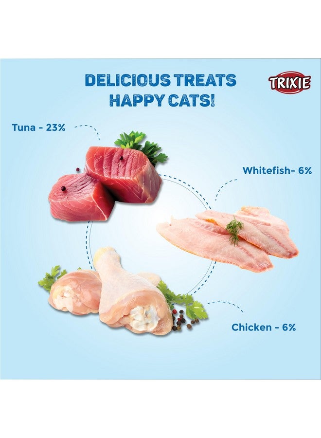 تريكسي مجموعة مكافآت القطط من وجبة خفيفة من التونة والروبيان الكريمية ووجبة خفيفة من السمك الأبيض الكريمي، مكافآت غنية بالعناصر الغذائية للقطط، مناسبة لجميع السلالات - (عبوة من قطعتين) - Image 5