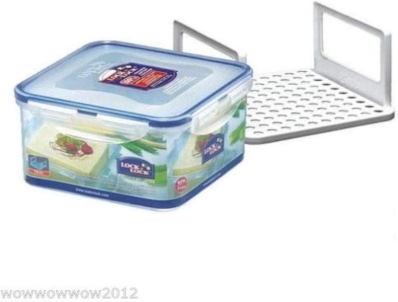 علبة بلاستيكية مربعة شفافة من لوك آند لوك، سعة 1.2 لتر، HPL822D