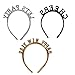 BinaryABC Happy New Years HeadbandLets Party Cheers Headband2026 New Year Eve Party Favors Gifts3Pcs - Image 4