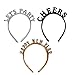 BinaryABC Happy New Years HeadbandLets Party Cheers Headband2026 New Year Eve Party Favors Gifts3Pcs - Image 2