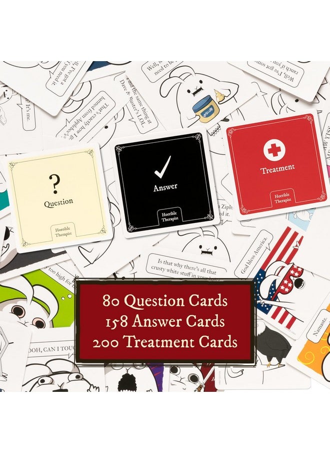 Exploding Kittens LLC Exploding Kittens Horrible Therapist: Extra Horrible Edition - A Card Game Where You Make Very Unpleasant Comics - Adult Card Game for 3-8 Players, Ages 17+ - Party Games & Family Game Night  - Image 2