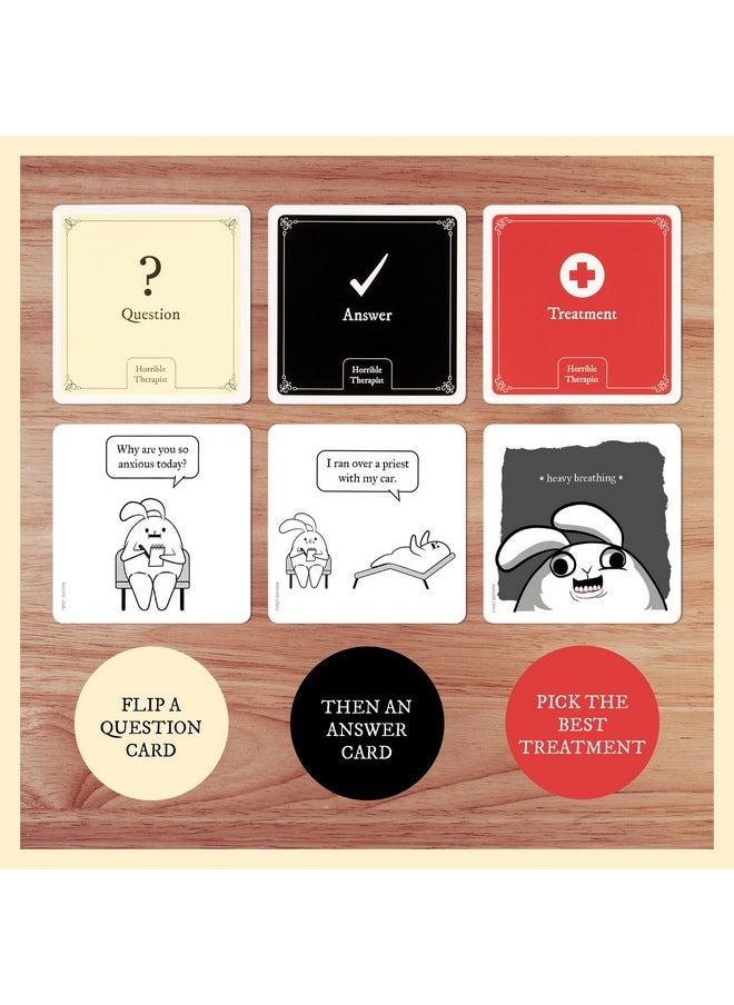 Exploding Kittens LLC Exploding Kittens Horrible Therapist: Extra Horrible Edition - A Card Game Where You Make Very Unpleasant Comics - Adult Card Game for 3-8 Players, Ages 17+ - Party Games & Family Game Night  - Image 3