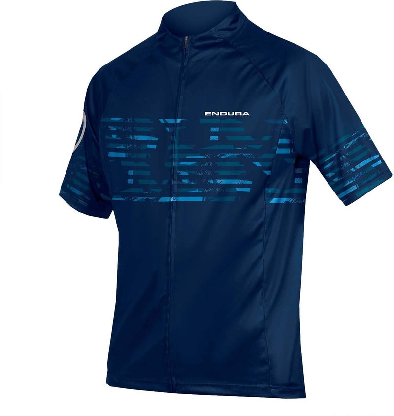 Endura Hummvee Ray II Short Sleeve Jersey, XL, Navy