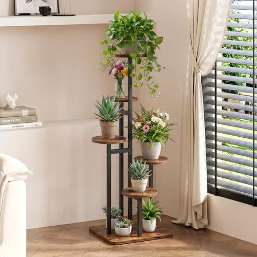 VonDream 5 Tier Plant Stand Indoor, Tiered Plant Stands for Indoor Plants Multiple, Corner Flower Stand for Living Room, Multi-Layer Vintage Design Plant Shelf - Image 5