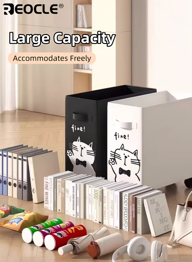 ريوكل عربتان متحركتان أسفل المكتب مع مساحة تخزين متنقلة ومكتب. تصميم تنظيمي لصواني التخزين الدوارة ذات العجلات الناعمة للاستخدام في المكتب المنزلي - Image 2