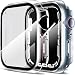 LK 2 Pack Hard PC Case with Tempered Glass Screen Protector Compatible for Apple Watch Series 6 SE 40mm UltraThin Overall Protective Cover for Apple Watch 6 SE 40mm Clear - Image 2
