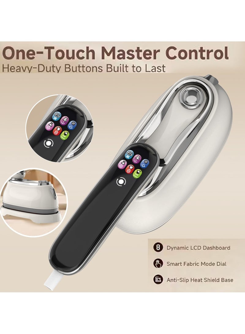 general Handheld steam ironing machine with LCD display, intelligent six-speed adjustment, portable ironing machine, iron, rapid heating steam, home and travel ironing machine - Image 4