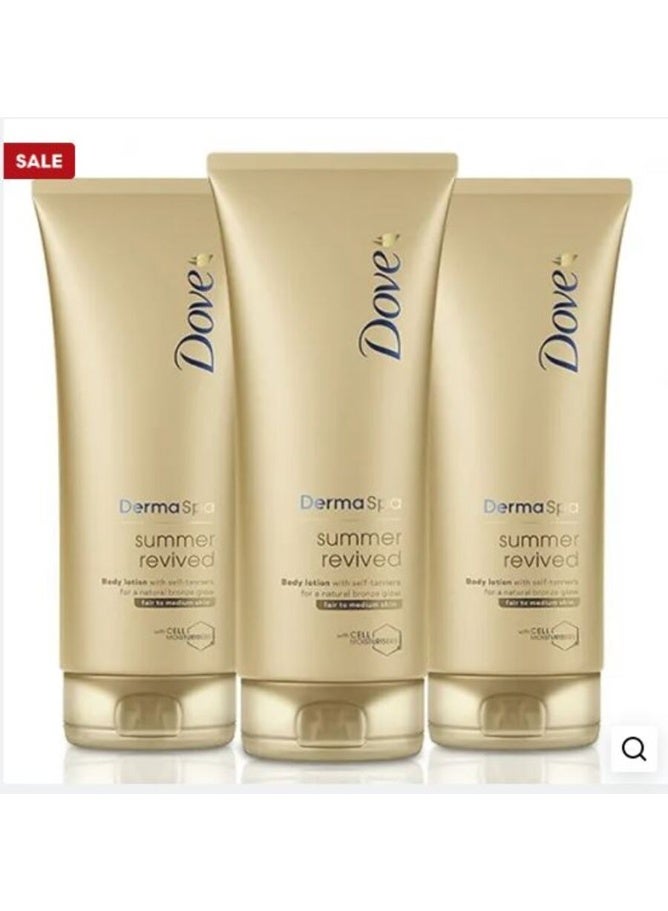 دوف ديرما سبا للبشرة الفاتحة إلى المتوسطة، مجموعة صيفية منعشة، 200 مل، 3 قطع - Image 4