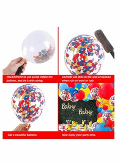 Carnival Circus Balloon Arch and Garland Kit, 120pcs Red Yellow Blue Rainbow Multicolor Latex Confetti Balloons and Star Foil Balloons, for Baby Shower Paw Birthday Wedding Party Decorations