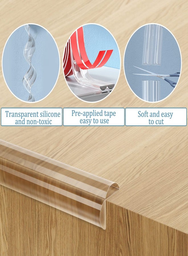 جودوي واقي حواف جودوي، مجموعة واقيات حواف وزوايا لحماية الأطفال، سيليكون شفاف، 6.6 قدم × 0.6 بوصة، عبوة من 4 قطع، أغطية حواف أمان للأطفال، واقيات للطاولات والخزائن وأسرّة الأطفال - Image 3