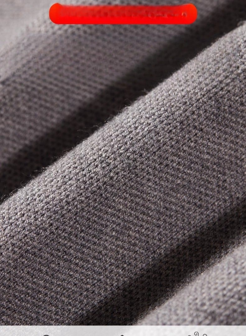 Men's Core Spun Yarn With Knitted V-Neck Cardigan Sweater Jacket  - Image 3