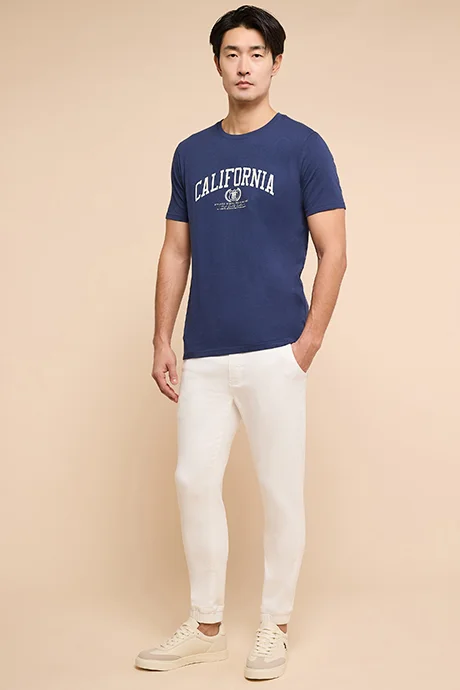 R&B Solid Jogger Jeans with Drawstring Waist