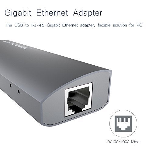 Wavlink USB 3.0 3 Ports Hub with Gigabit Ethernet Adapter, Unibody Aluminum Alloy Body Slim and Sandblasted Surface Supports for Windows Mac OS - Image 5