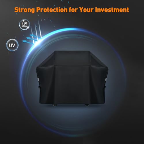 ZBXFCSH Heavy Duty Grill Cover Fit for Napoleon 61500 Prestige PRO 500 and Prestige 500 Gas BBQ Grills,All Weather Protection Waterproof Cover Black - Image 4