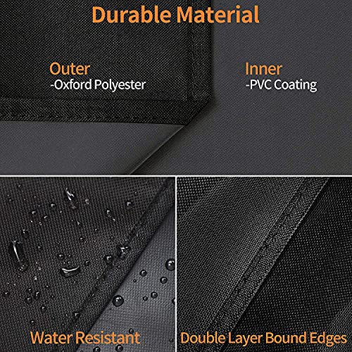 ZBXFCSH Heavy Duty Grill Cover Fit for Napoleon 61500 Prestige PRO 500 and Prestige 500 Gas BBQ Grills,All Weather Protection Waterproof Cover Black - Image 5