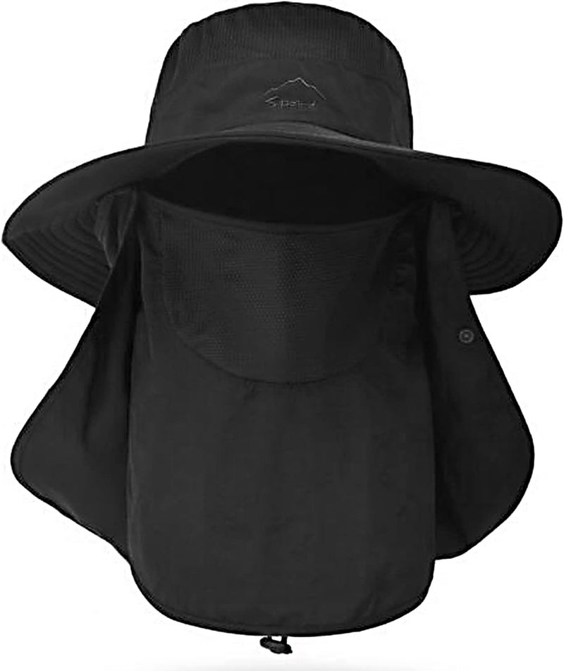 Outrip Fishing Hat for Men & Women, Outdoor UV Sun Protection Wide Brim Hat with Face Cover & Neck Flap - Image 1