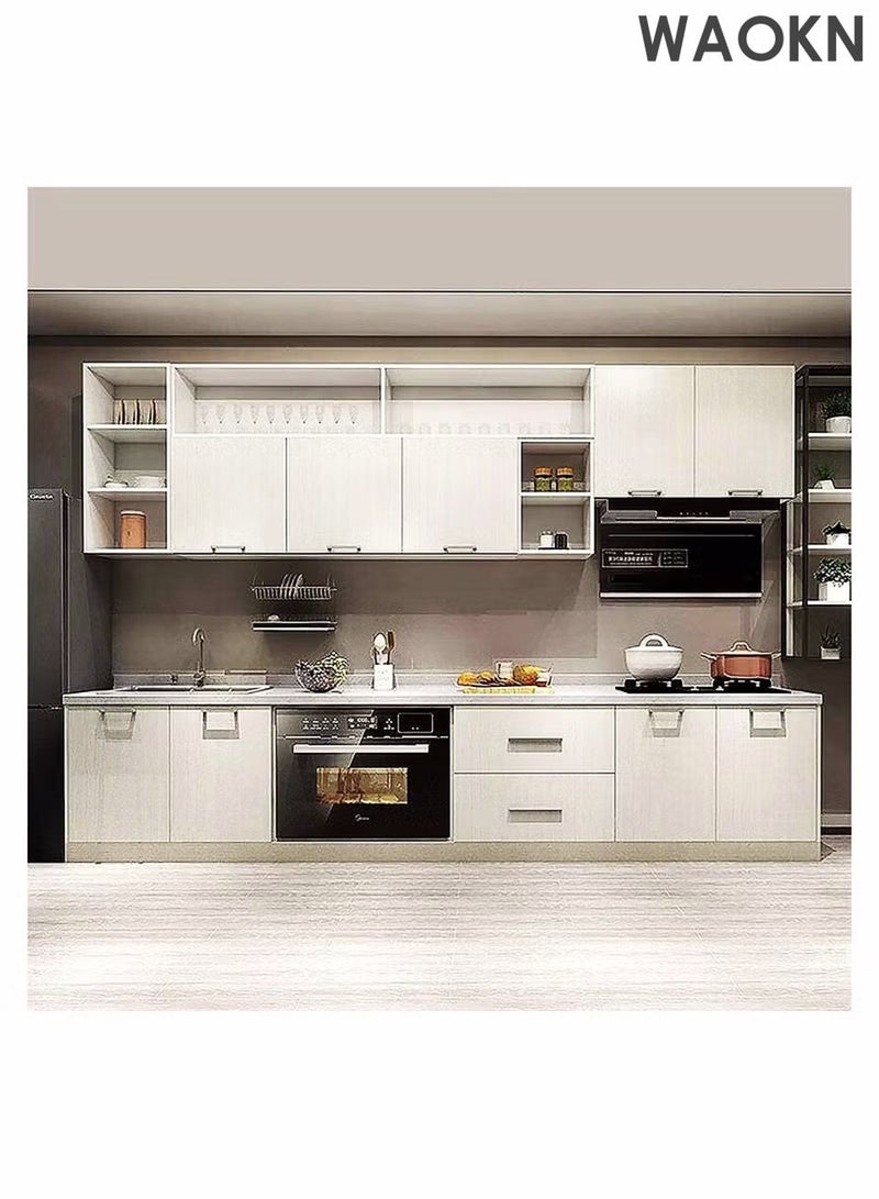 WAOKN Wood Wallpaper Self Adhesive Furniture Sticker Peel and Waterproof  White Self-Adhesive Waterproof Thickened Wallpaper Sticker Wall Covering Proof Sound Insulation Wallboard for Countertop Bedroom Shelf Table - Image 4