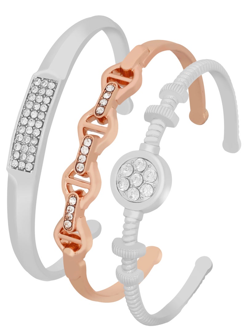 U.S. Polo Assn. Women's Quartz Analog dual tone plated watch and bracelet set  - Image 4