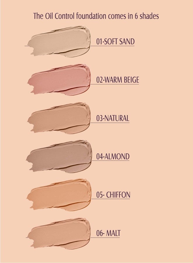 Glam 21 Glam21 Oil Control Hydrating Foundation to Matte Look- Highly Recommended for Oily Skin| Moisturized & Minimizes Redness, Pores & Cover-ups Skin Acne, Scars, Blemishes | 40gm, 06 - Image 4