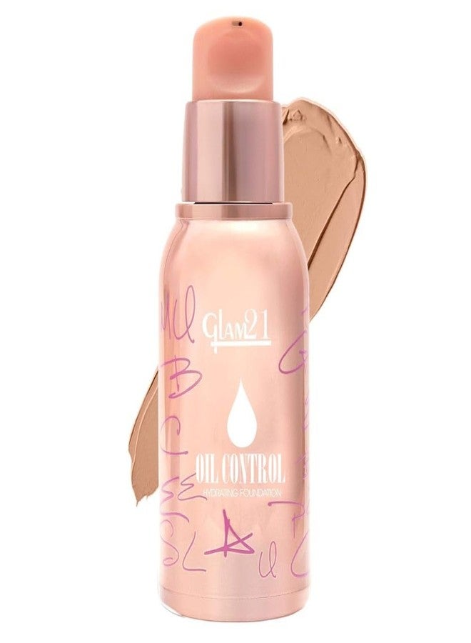 Glam 21 Glam21 Oil Control Hydrating Foundation to Matte Look- Highly Recommended for Oily Skin| Moisturized & Minimizes Redness, Pores & Cover-ups Skin Acne, Scars, Blemishes | 40gm, 06 - Image 1