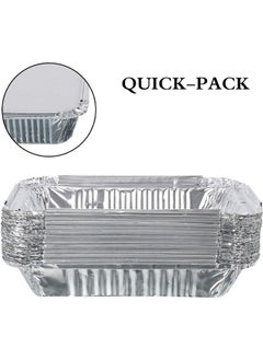 cleaning superstore 400-Pcs Disposable Aluminum Food Containers with Lid 1200 CC  - Image 3
