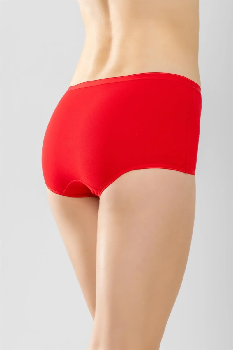 Baykar Cotton High Waist Bato Basic Panties Red