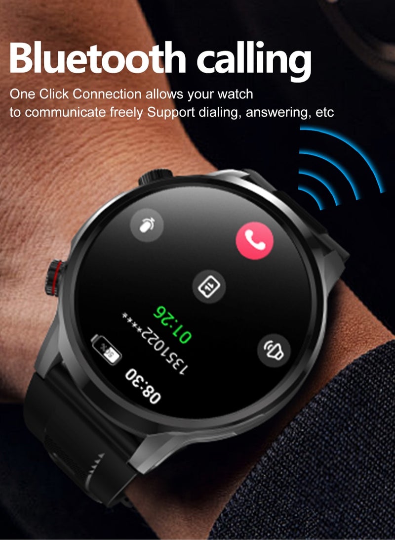 RollsTimi  Men's Smart Watch, 1.95-Inch Full Screen, Nano Waterproof, Support Bluetooth Calls, 8+1 Sports Modes, Health Monitoring, 500mAh Large Capacity Battery, Sports SmartWatch, EX100 Tape Black - Image 5