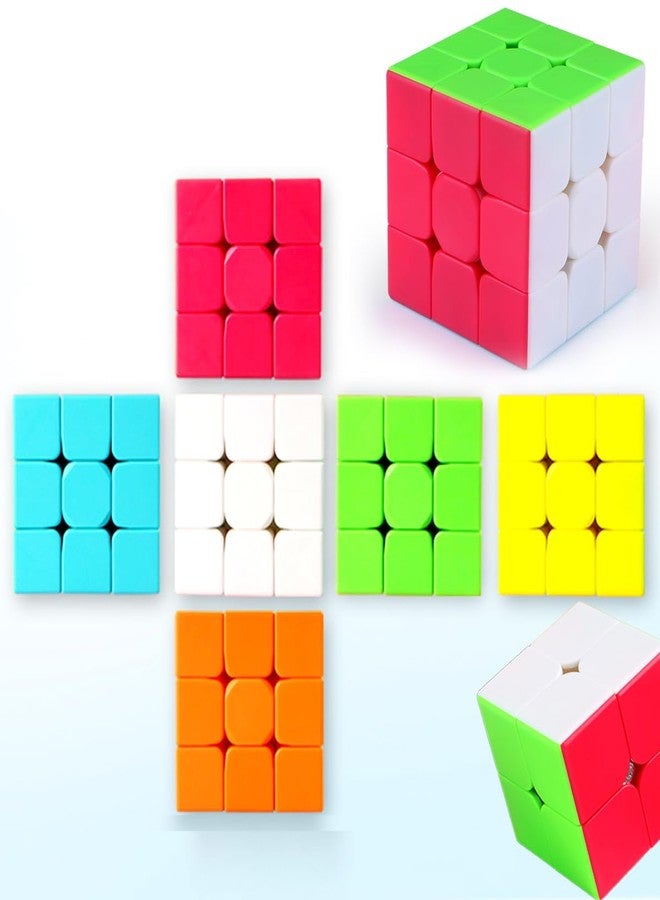 أهيوان مجموعة مكعبات السرعة من أهيوان، مكعبات سرعة 2x2x2، لعبة مكعبات سحرية 3x3، لعبة ألغاز مكعبات سحرية 3x3x3، ألعاب حسية للأطفال والكبار بدون ملصقات - Image 5