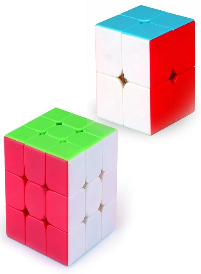أهيوان مجموعة مكعبات السرعة من أهيوان، مكعبات سرعة 2x2x2، لعبة مكعبات سحرية 3x3، لعبة ألغاز مكعبات سحرية 3x3x3، ألعاب حسية للأطفال والكبار بدون ملصقات - Image 1