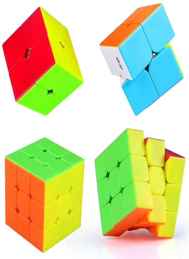 أهيوان مجموعة مكعبات السرعة من أهيوان، مكعبات سرعة 2x2x2، لعبة مكعبات سحرية 3x3، لعبة ألغاز مكعبات سحرية 3x3x3، ألعاب حسية للأطفال والكبار بدون ملصقات - Image 4