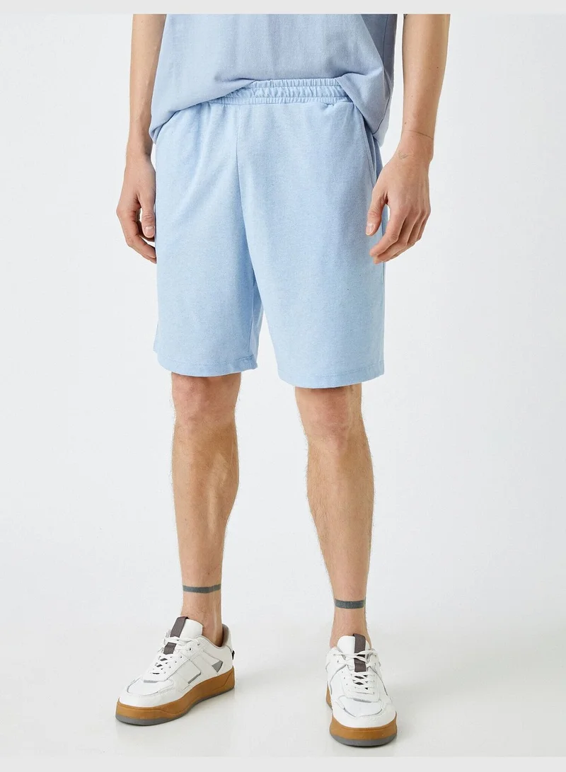 كوتون Pocket Shorts Elastic Waist