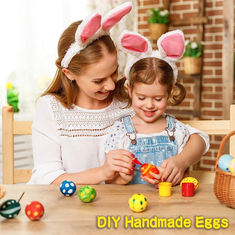 Double Couple 20 PCS White Plastic Eggs for Hunts, Basket Fillers, Gift, Compatible with Egg Decoration Spinner Machine - Image 3