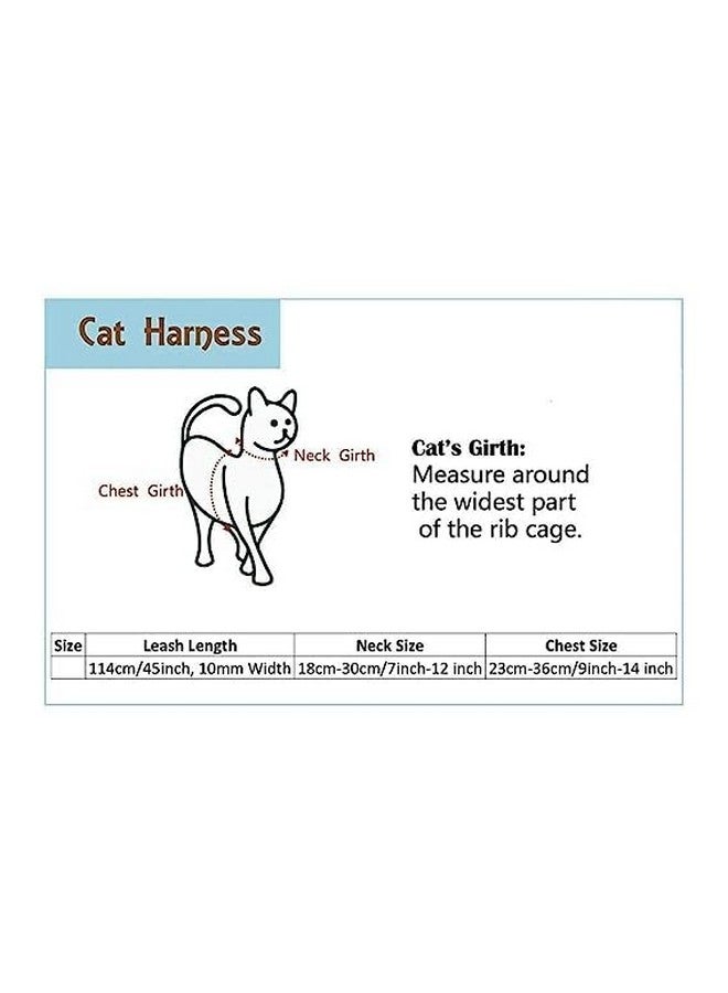 طقم حزام من النايلون للقطط الصغيرة والحيوانات الأليفة الصغيرة | حزام تدريب القطط (مطبوع عليه مخلب باللون الوردي) - Image 2