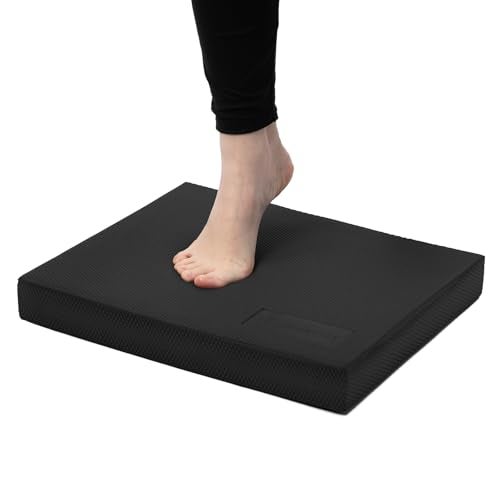 StrongTek Professional Foam Exercise Balance Pad - 15.8" x 13" x 2", High-Density TPE Foam Knee Pad, Non-Slip & Water-Resistant, for Balance Training, Physical Therapy, Yoga, and More (Black) - Image 1