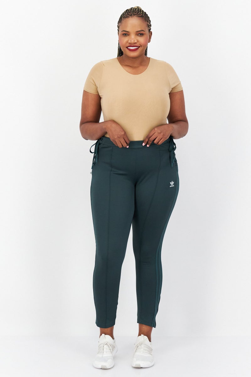 adidas Originals Women Slim Fit Training Straight Leg Pants, Green - Image 4
