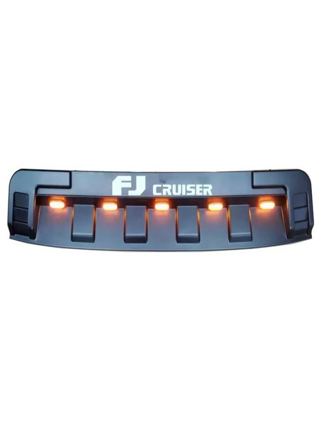 Generic Fj Cruiser Hood Scoop With Amber Lights. 5 Lights With Scoop for Fj Cruiser 2007-2023, - Image 2