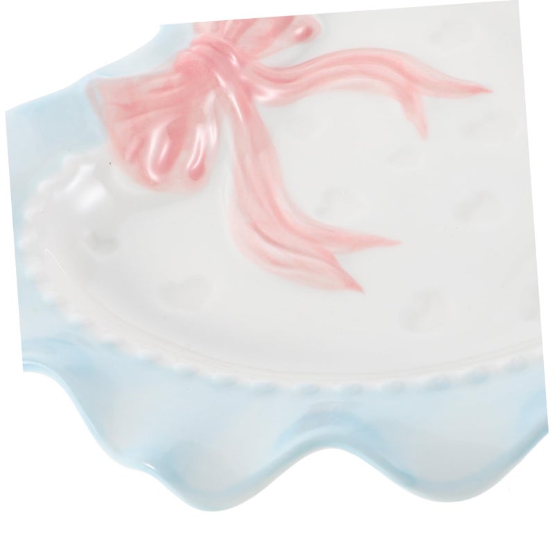 Heart Shaped Ceramic Appetizer Plates Valentine Day Dessert Serving Tray for Parties Home - Image 4