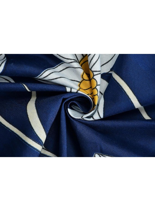 FRESH FROM LOOM Floral Microfiber Single Bedsheet for Single Bed | 1 Pillow Covers | Hypo-Allergenic Bedsheets/Bedcover Size 60x90 inch/Lilly Royal Blue - Image 2
