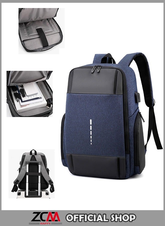 ZCM-HAPPY Men's Multifunctional Backpack Sports Travel Large Capacity Business School Bag 48x32x15cm - Image 1