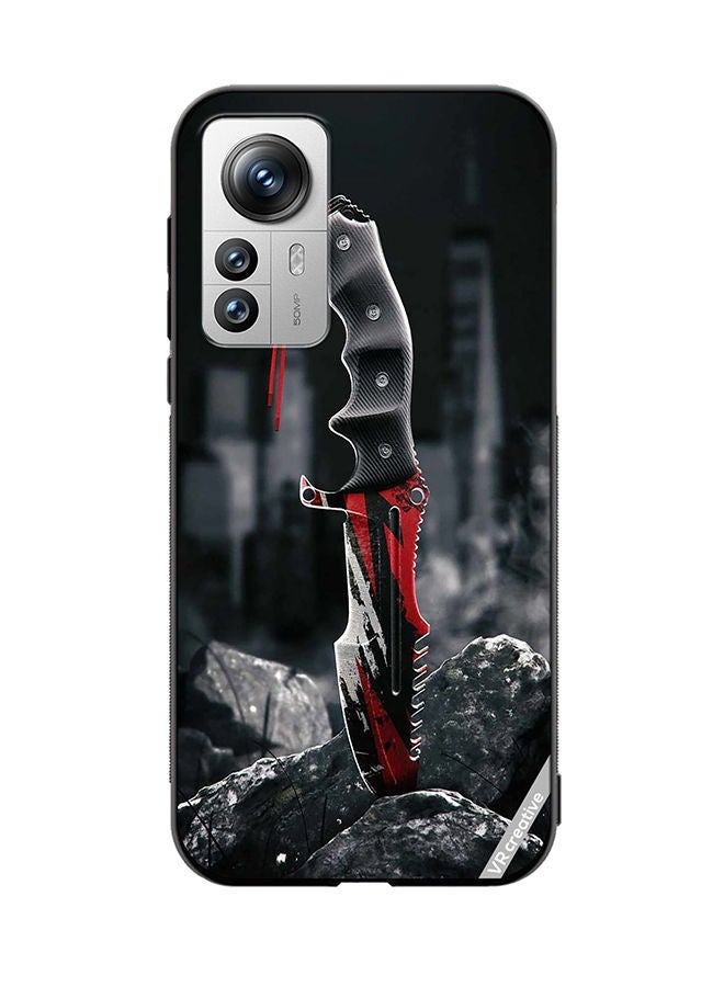 VR CREATIVE Protective Case Cover For Xiaomi 12X Huntsman Knife Design Multicolour - Image 1