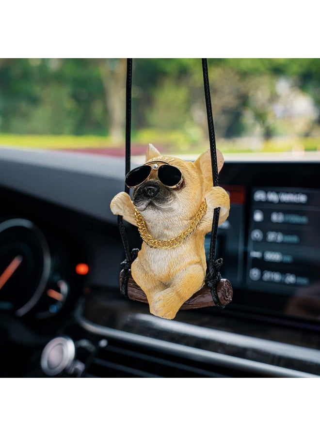 INSIJAM Rear View Mirror Accessory Playful Hanging Dog Charm Stylish Vehicle Accessory for Personalizing Your Car Home or Workspace - Image 1