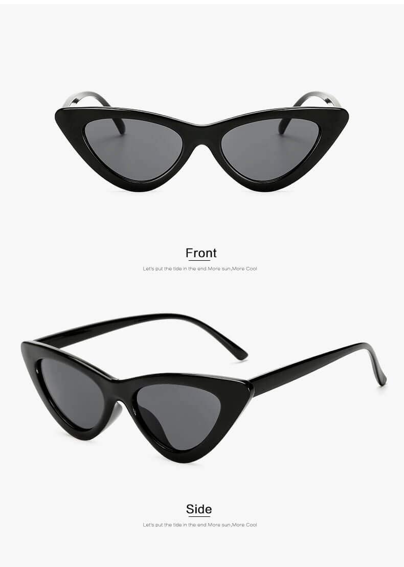 Awestuffs Cat Eye Designer Vintage Polarized Sunglasses For Women ( Classic) (Black,Grey, Medium) Pack Of 1 - Image 4
