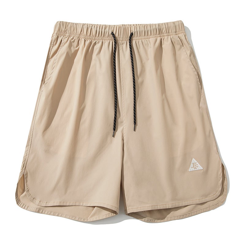 Mens Bermuda Shorts Arc Hem Split Summer Workwear Light Khaki  - Image 1