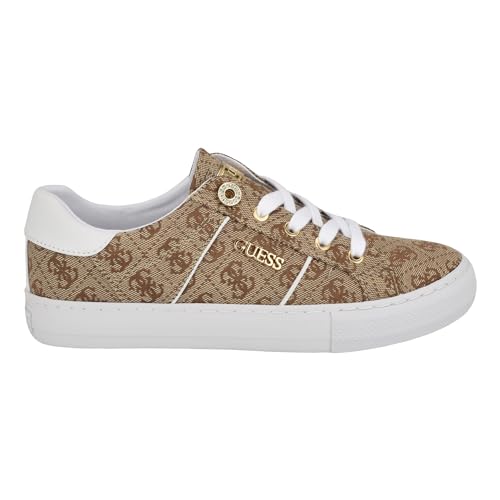 GUESS Women's Loven Sneaker, Medium Brown 219, 6 - Image 5