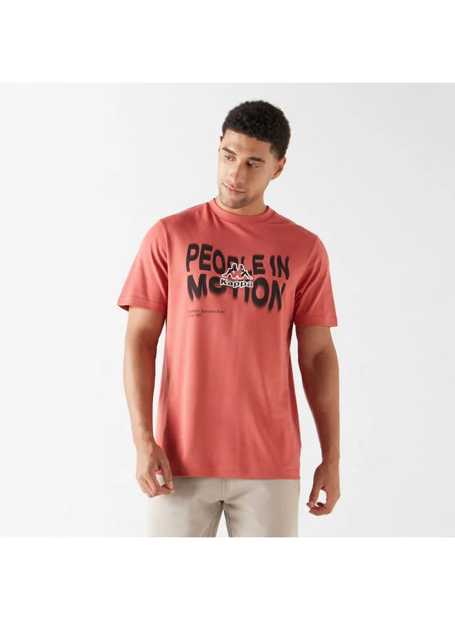Kappa Kappa Graphic Print T-shirt with Crew Neck and Short Sleeves